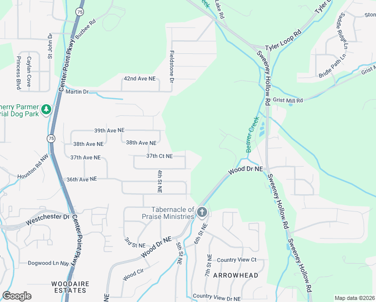 map of restaurants, bars, coffee shops, grocery stores, and more near 3713 5th Street Northeast in Center Point