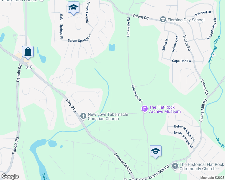 map of restaurants, bars, coffee shops, grocery stores, and more near 3840 East Saddle Ridge Drive in Stonecrest