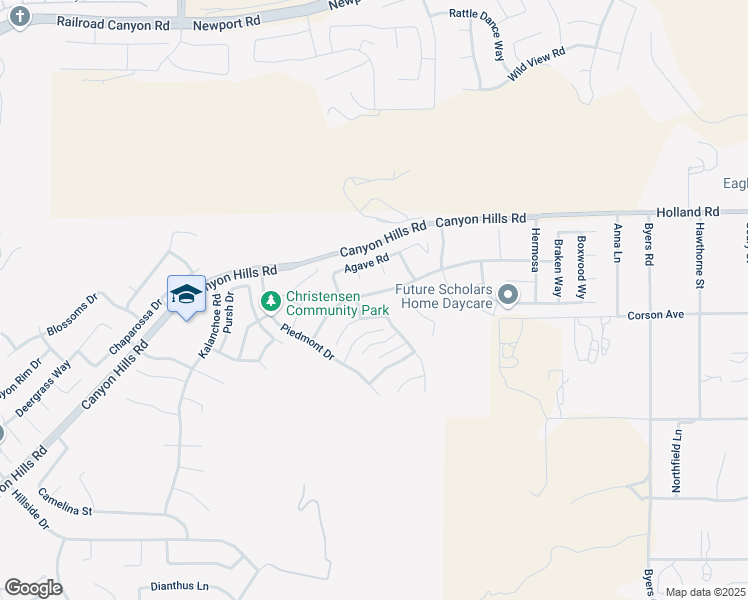 map of restaurants, bars, coffee shops, grocery stores, and more near 36443 Geranium Drive in Lake Elsinore