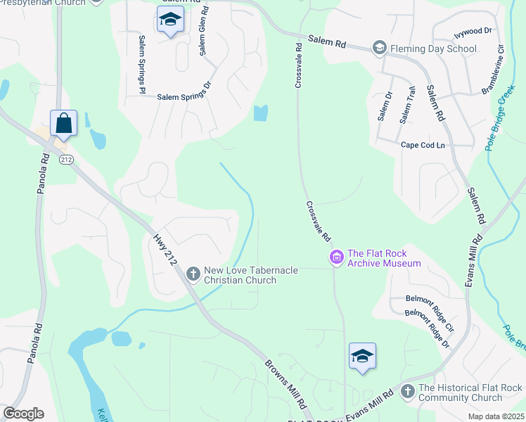map of restaurants, bars, coffee shops, grocery stores, and more near 3840 East Saddle Ridge Drive in Stonecrest