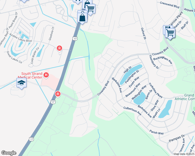 map of restaurants, bars, coffee shops, grocery stores, and more near 1500 Legacy Loop in Myrtle Beach