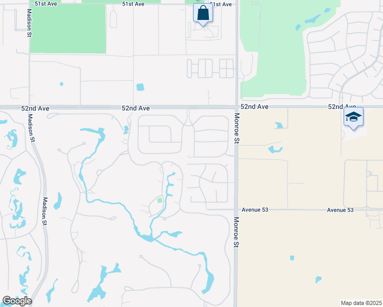 map of restaurants, bars, coffee shops, grocery stores, and more near 52455 Whispering Way in La Quinta