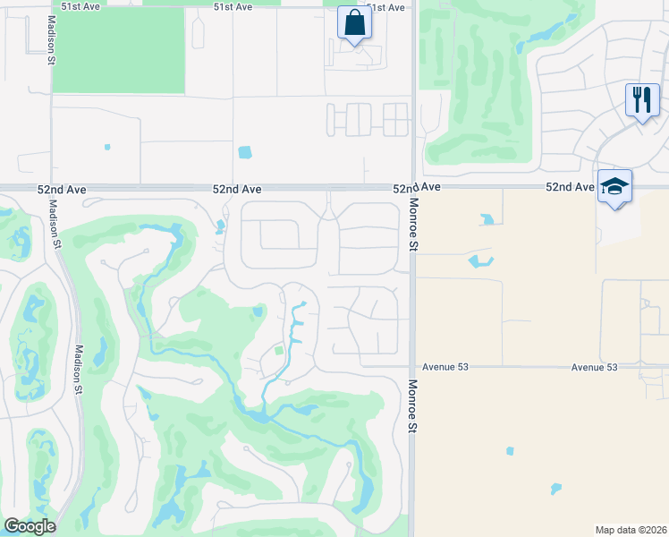 map of restaurants, bars, coffee shops, grocery stores, and more near 81760 Contento Street in La Quinta