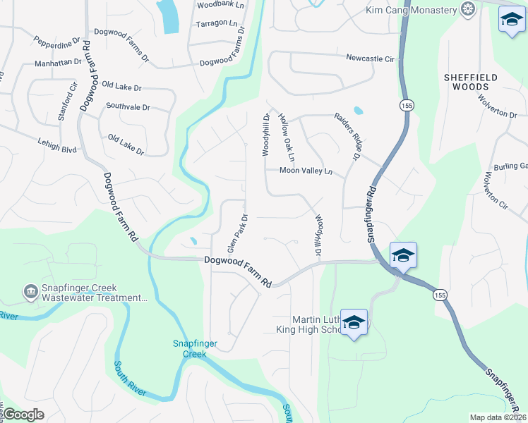 map of restaurants, bars, coffee shops, grocery stores, and more near 4510 Ripplewood Drive in Stonecrest