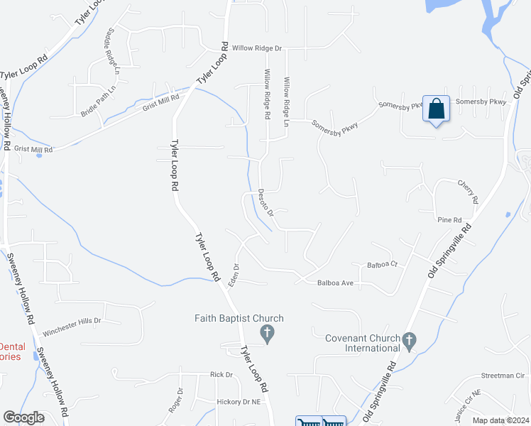 map of restaurants, bars, coffee shops, grocery stores, and more near 5696 Desoto Drive in Pinson