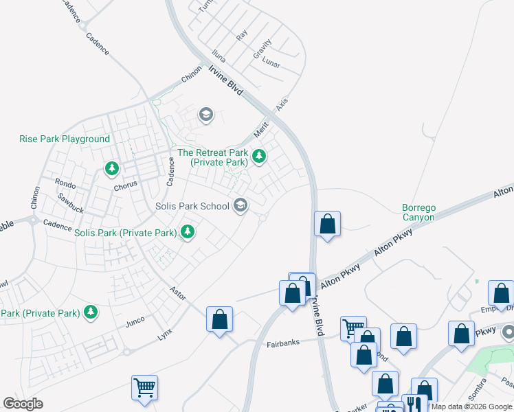 map of restaurants, bars, coffee shops, grocery stores, and more near 248 Culture in Irvine