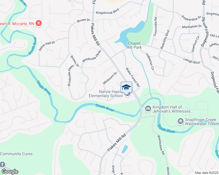 map of restaurants, bars, coffee shops, grocery stores, and more near 3875 McGill Way in Decatur