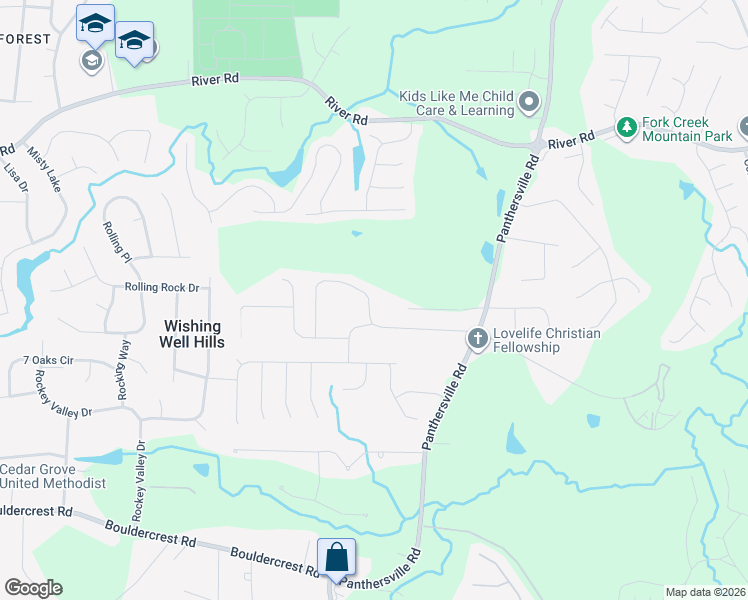 map of restaurants, bars, coffee shops, grocery stores, and more near 2540 Tolliver Drive in Ellenwood