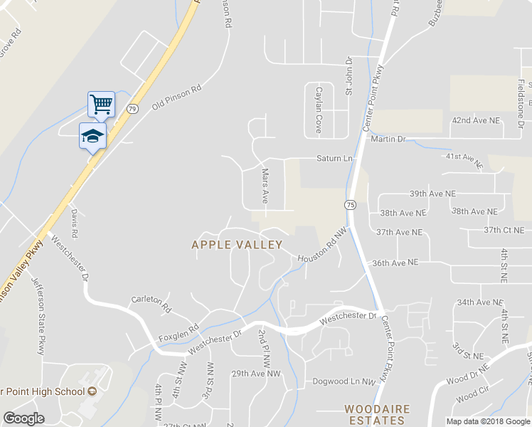 map of restaurants, bars, coffee shops, grocery stores, and more near 3814 Mars Avenue in Birmingham