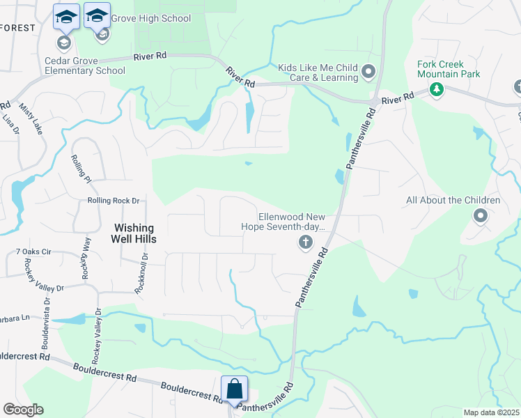 map of restaurants, bars, coffee shops, grocery stores, and more near 2540 Tolliver Drive in Ellenwood