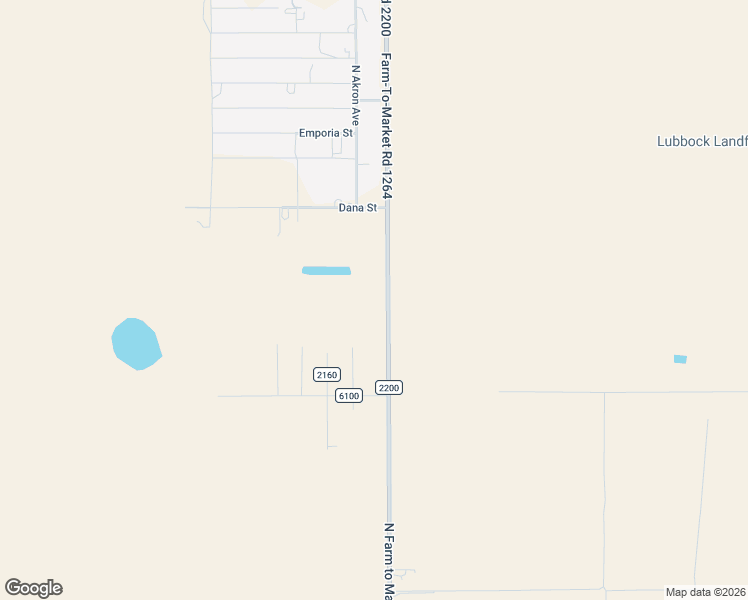 map of restaurants, bars, coffee shops, grocery stores, and more near 7101 Farm-To-Market Road 1264 in Lubbock