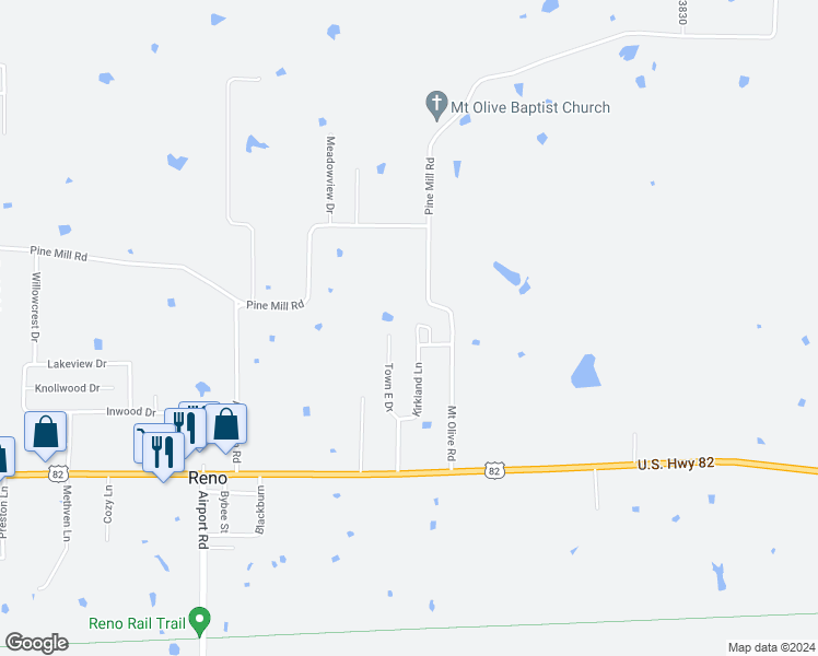 map of restaurants, bars, coffee shops, grocery stores, and more near 545 Kirkland Lane in Reno