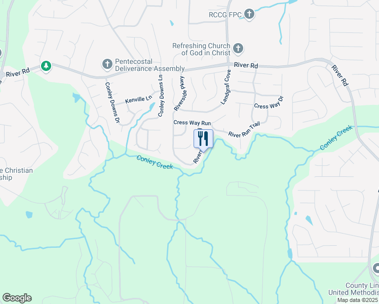 map of restaurants, bars, coffee shops, grocery stores, and more near 3131 Leyland Court in Decatur