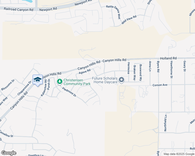 map of restaurants, bars, coffee shops, grocery stores, and more near 36475 Geranium Drive in Lake Elsinore