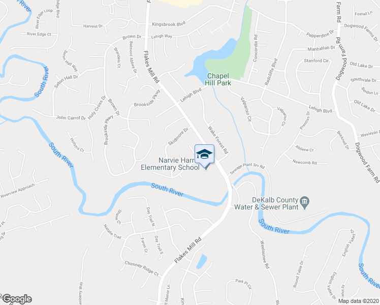 map of restaurants, bars, coffee shops, grocery stores, and more near 3887 McGill Lane in Decatur