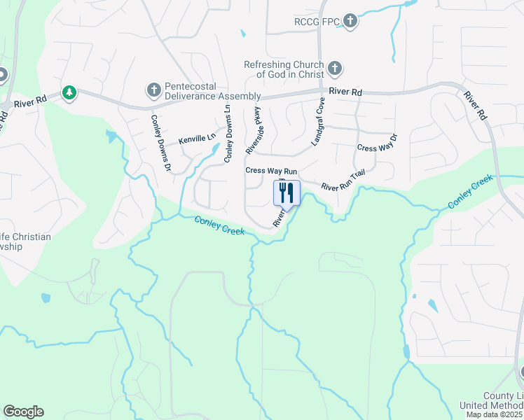 map of restaurants, bars, coffee shops, grocery stores, and more near 3123 Leyland Court in Decatur