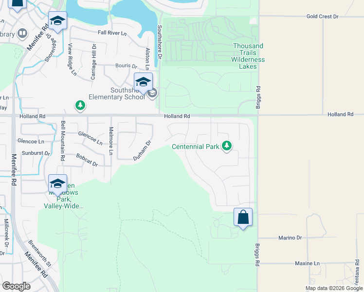 map of restaurants, bars, coffee shops, grocery stores, and more near 31103 Morgan Horse Street in Menifee