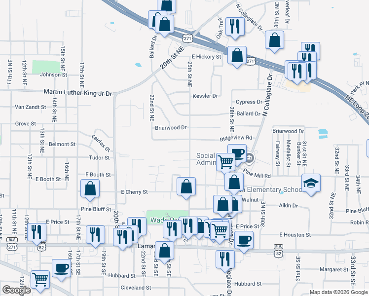 map of restaurants, bars, coffee shops, grocery stores, and more near 2505 Ridgeview Road in Paris