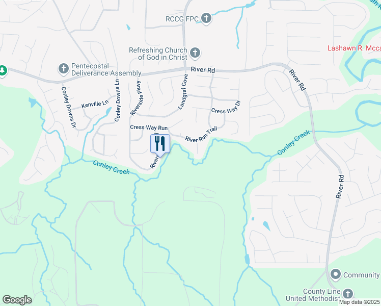 map of restaurants, bars, coffee shops, grocery stores, and more near 4153 Island View Court in Decatur