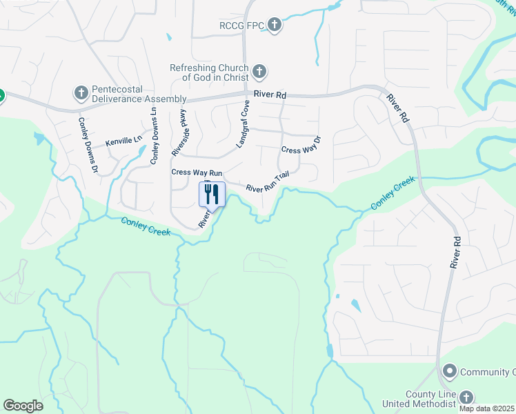 map of restaurants, bars, coffee shops, grocery stores, and more near 4153 Island View Court in Decatur