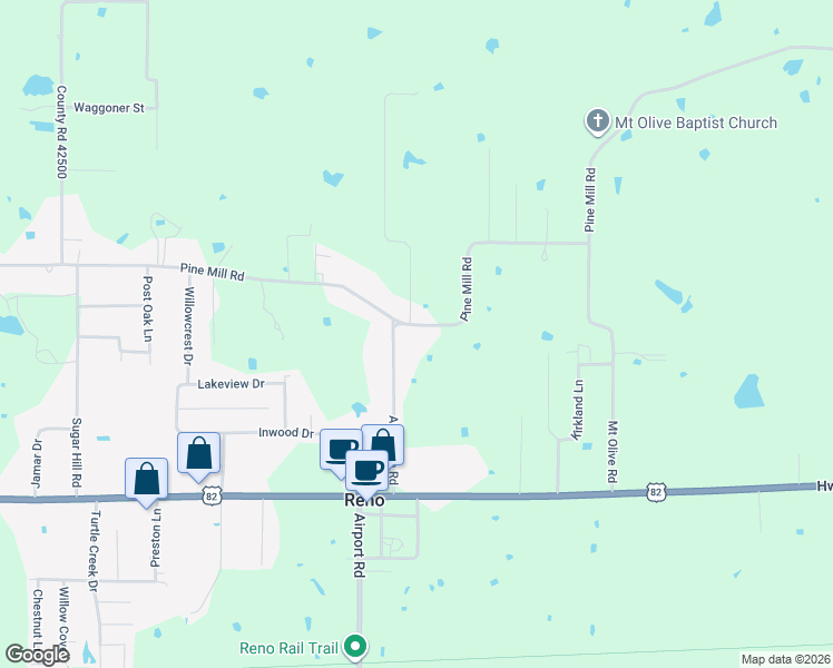 map of restaurants, bars, coffee shops, grocery stores, and more near 6725 Pine Mill Road in Reno