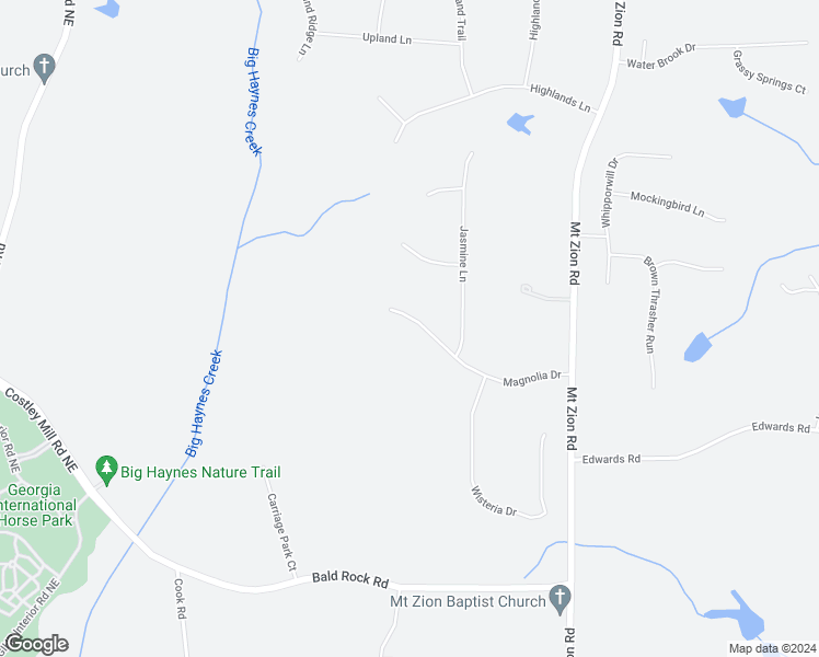 map of restaurants, bars, coffee shops, grocery stores, and more near 135 Magnolia Drive in Oxford