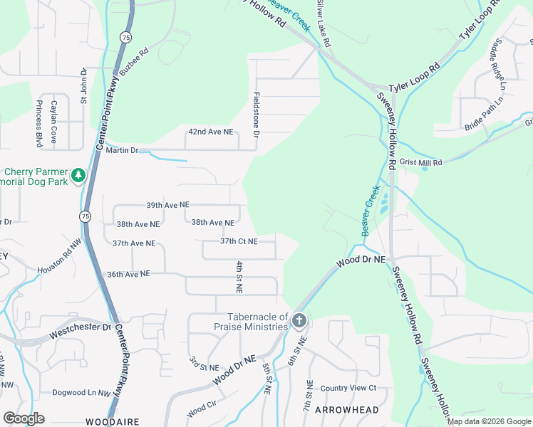map of restaurants, bars, coffee shops, grocery stores, and more near 3715 5th Street Northeast in Center Point