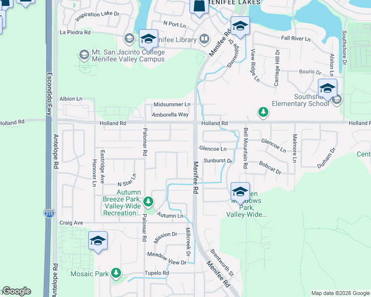map of restaurants, bars, coffee shops, grocery stores, and more near 28728 Lantern Park Lane in Menifee