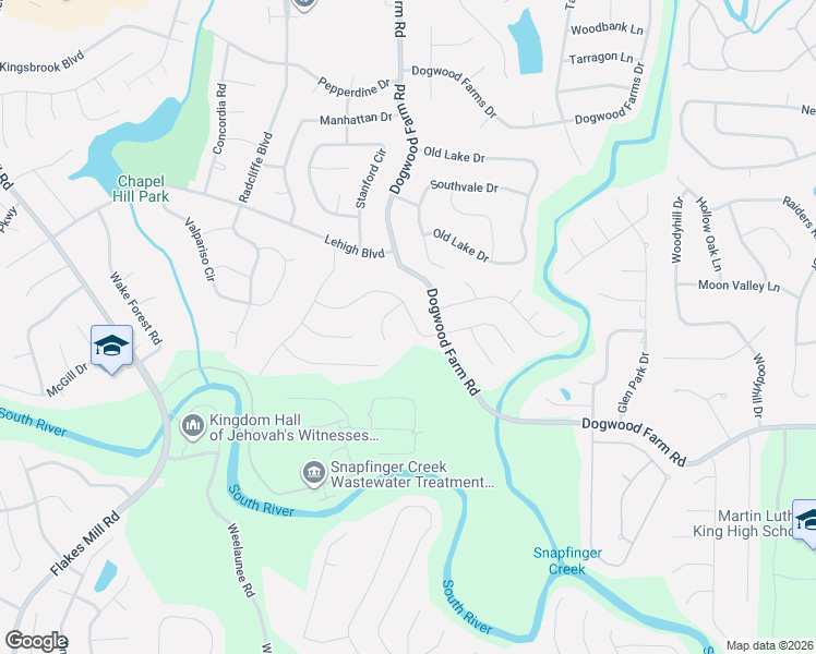 map of restaurants, bars, coffee shops, grocery stores, and more near 4276 Bucknell Drive in Decatur