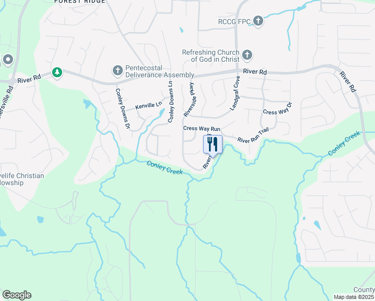 map of restaurants, bars, coffee shops, grocery stores, and more near 3104 Leyland Court in Decatur