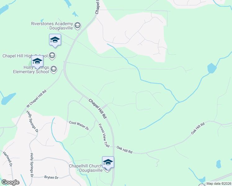 map of restaurants, bars, coffee shops, grocery stores, and more near 5134 Spring Glen Court in Douglasville