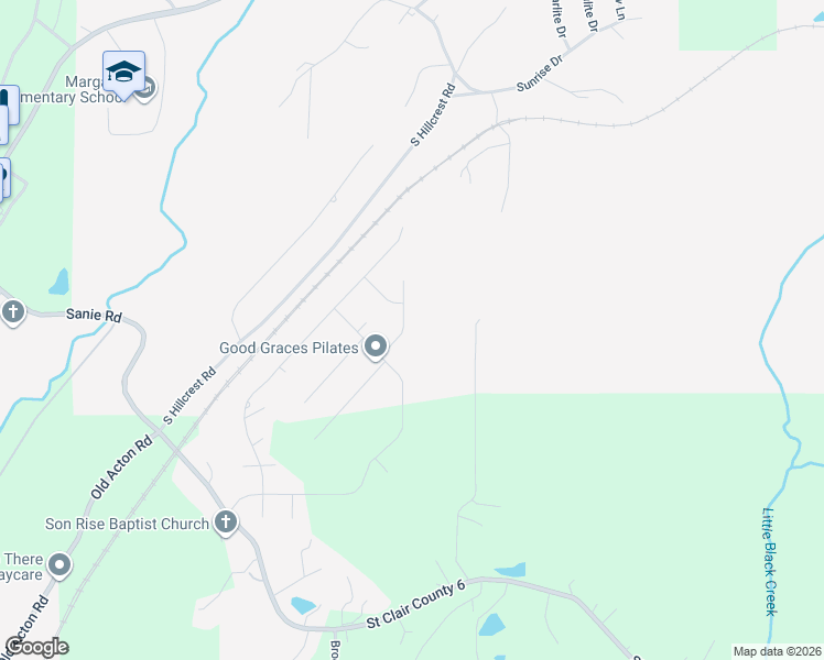 map of restaurants, bars, coffee shops, grocery stores, and more near 85 Ridgefield Lane in Odenville