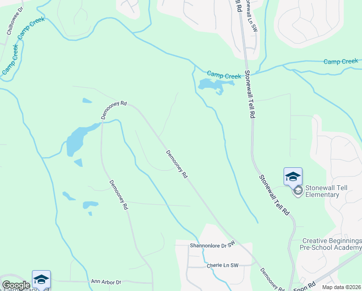map of restaurants, bars, coffee shops, grocery stores, and more near 3043 Demooney Road in College Park