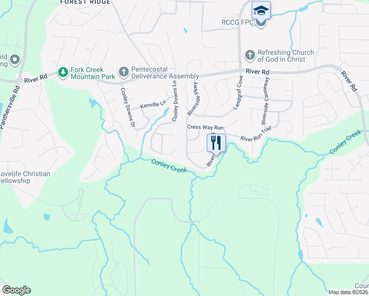 map of restaurants, bars, coffee shops, grocery stores, and more near 3868 Leyland Drive in Decatur