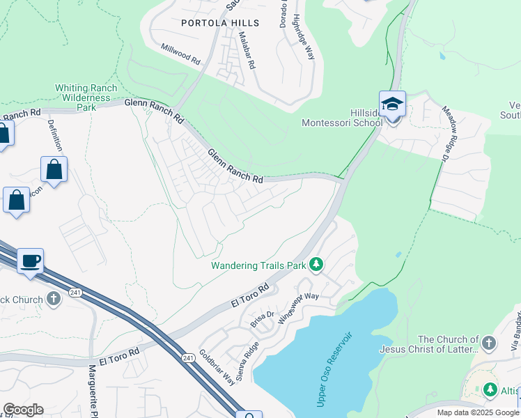 map of restaurants, bars, coffee shops, grocery stores, and more near 1928 Aliso Canyon Drive in Lake Forest
