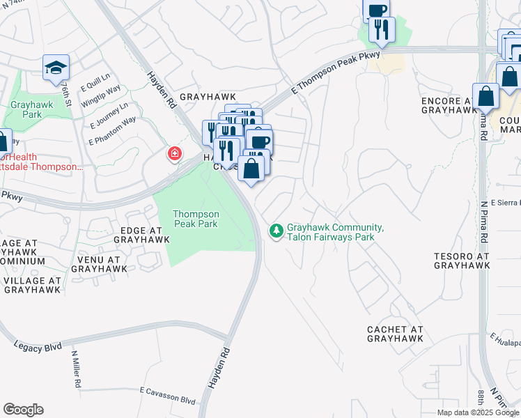map of restaurants, bars, coffee shops, grocery stores, and more near 8144 East Beardsley Road in Scottsdale