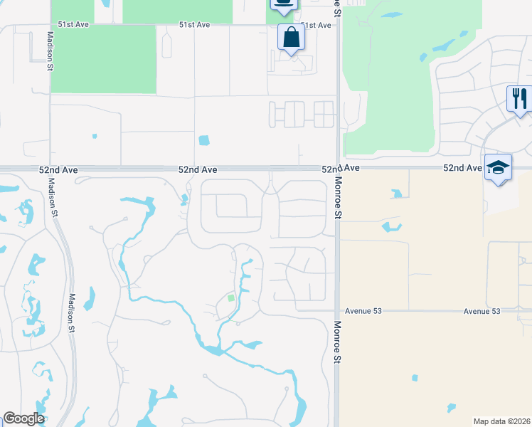map of restaurants, bars, coffee shops, grocery stores, and more near 52290 Silver Star Trail in La Quinta