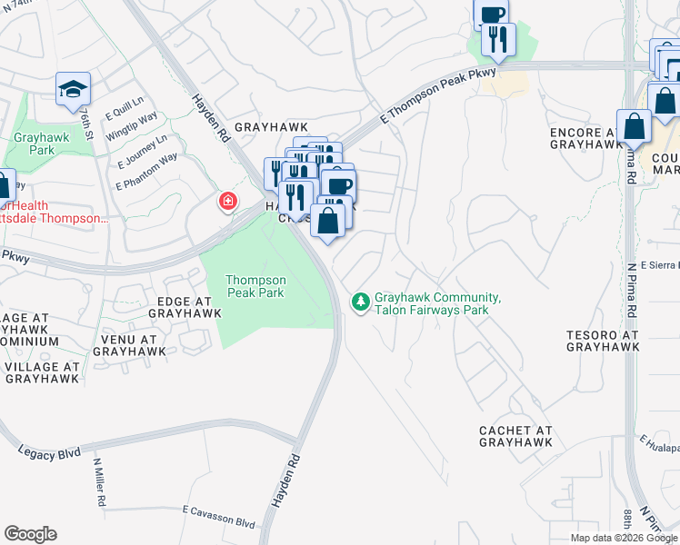 map of restaurants, bars, coffee shops, grocery stores, and more near 8144 East Beardsley Road in Scottsdale