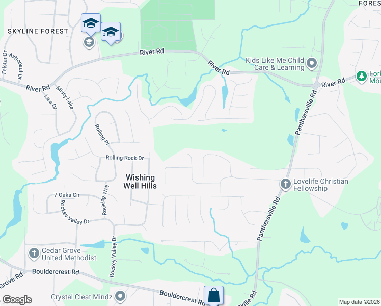 map of restaurants, bars, coffee shops, grocery stores, and more near 2354 Tolliver Hills Lane in Ellenwood