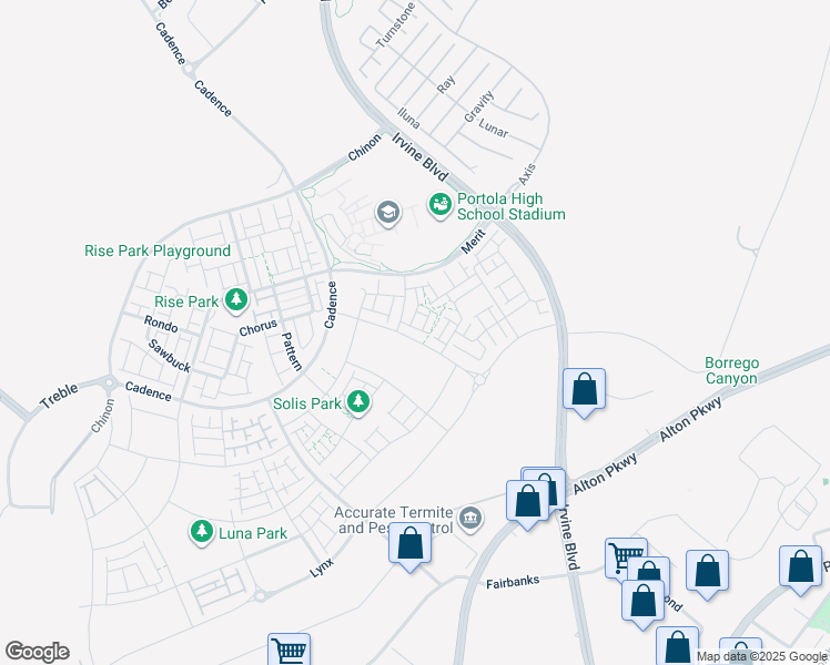map of restaurants, bars, coffee shops, grocery stores, and more near 205 Culture in Irvine