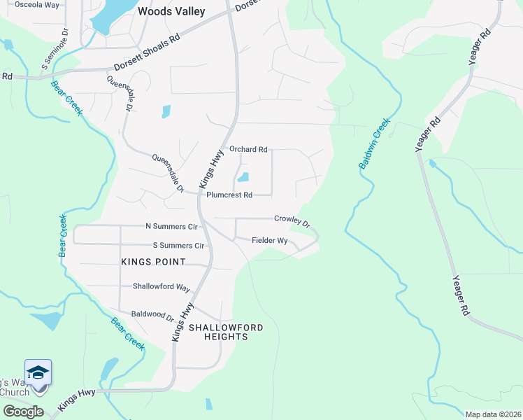 map of restaurants, bars, coffee shops, grocery stores, and more near 6061 Plumcrest Road in Douglasville