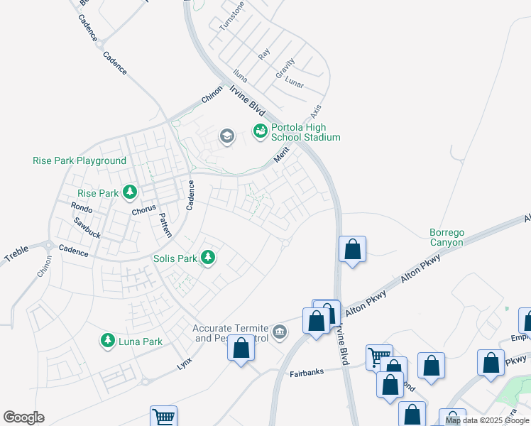 map of restaurants, bars, coffee shops, grocery stores, and more near 105 Biome in Irvine
