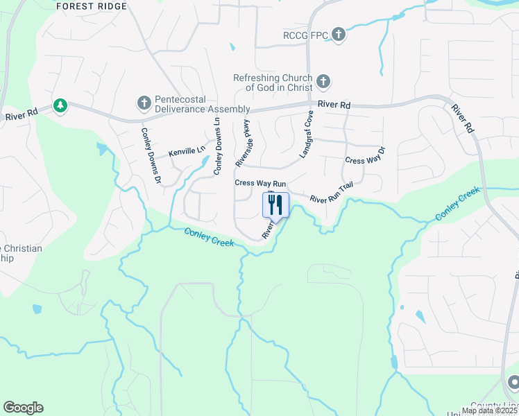 map of restaurants, bars, coffee shops, grocery stores, and more near 3146 Leyland Court in Decatur