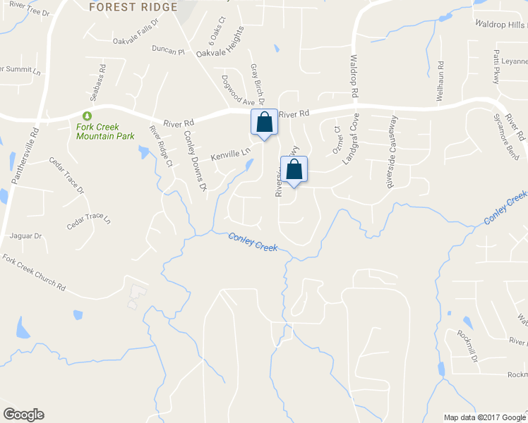 map of restaurants, bars, coffee shops, grocery stores, and more near 3950 Conley Downs Lane in Decatur