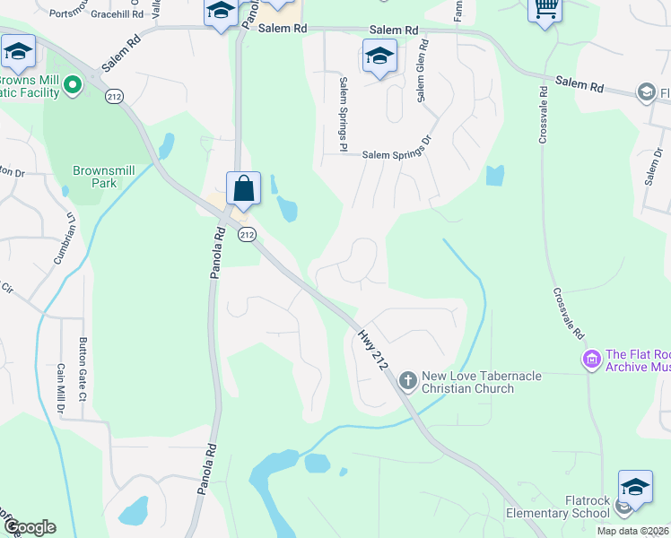 map of restaurants, bars, coffee shops, grocery stores, and more near 3639 Eagle Woods Circle in Stonecrest