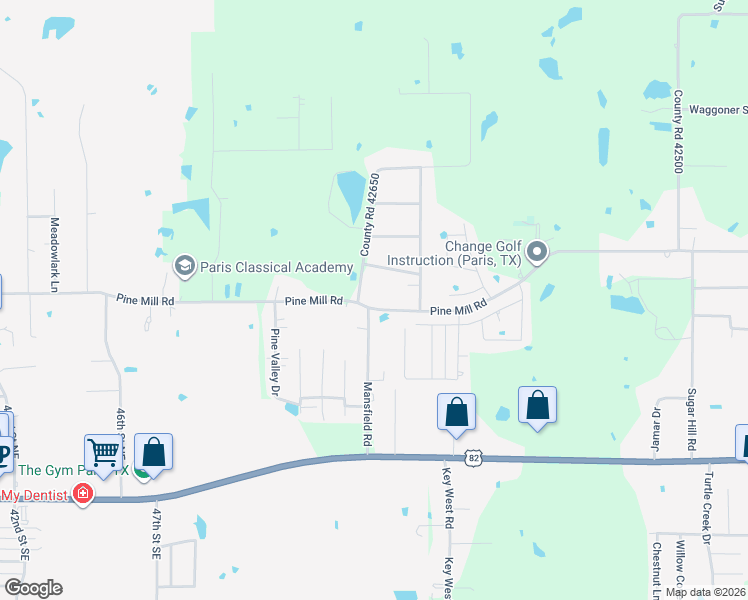 map of restaurants, bars, coffee shops, grocery stores, and more near 5215 Pine Mill Road in Reno