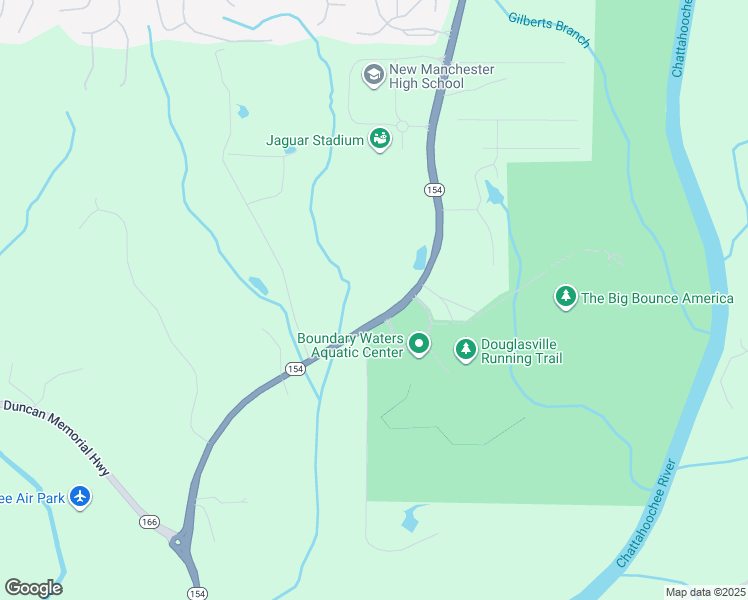 map of restaurants, bars, coffee shops, grocery stores, and more near 5009 Georgia 154 in Douglasville