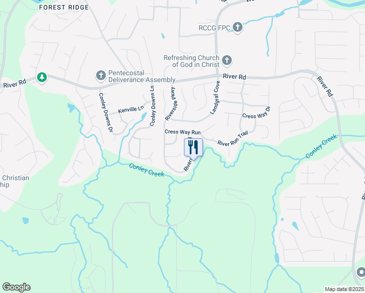 map of restaurants, bars, coffee shops, grocery stores, and more near 3146 Leyland Court in Decatur