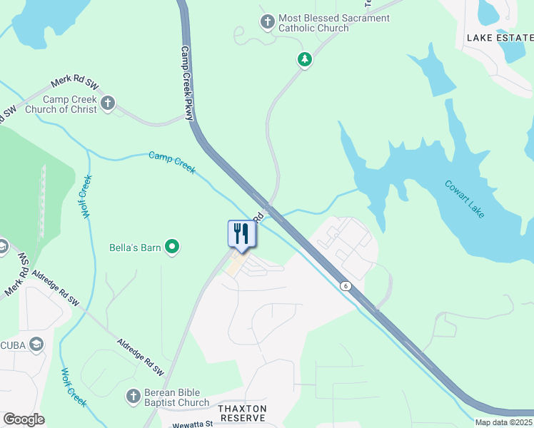 map of restaurants, bars, coffee shops, grocery stores, and more near 3210 Butner Road in Atlanta