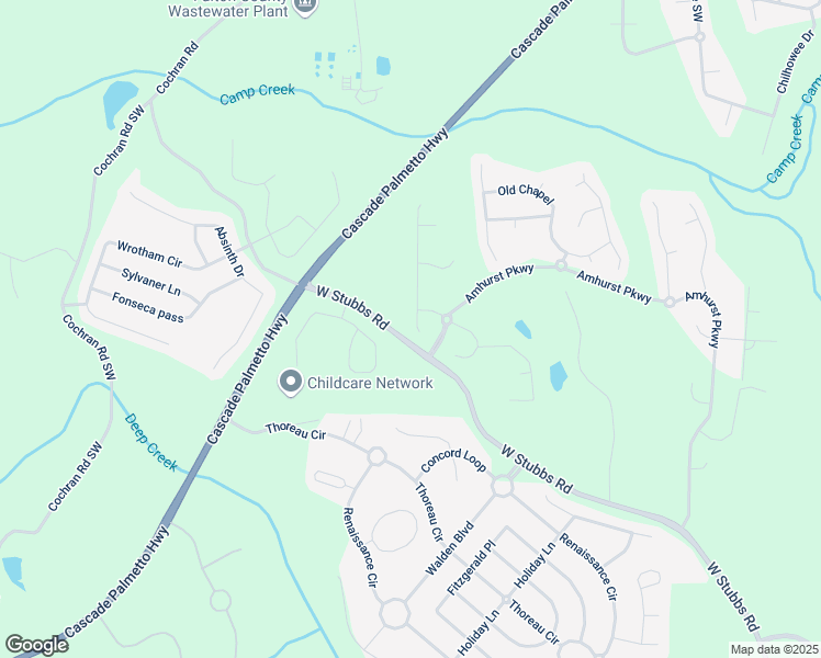 map of restaurants, bars, coffee shops, grocery stores, and more near 3185 Highgreen Trail in Atlanta